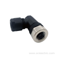 M12 4 pin female angle connector field-wireable